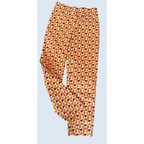 BODEN Printed Pull On Ankle Length Preppy Trouser Pants Size 4 - Picture 2 of 7
